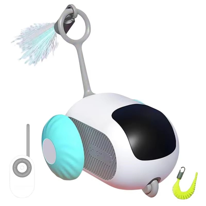 Intelligent Remote Control Pet Toy Car,Electric Cat Stick with Little Mouse Play,Interactive Cat Products,Usb Charging,Autopilot