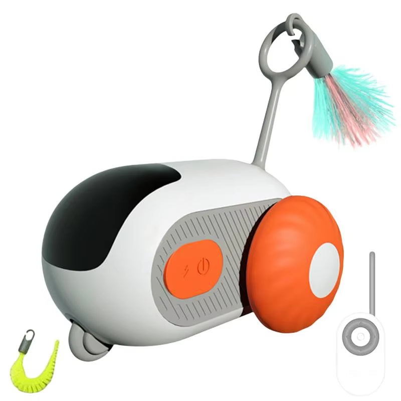Intelligent Remote Control Pet Toy Car,Electric Cat Stick with Little Mouse Play,Interactive Cat Products,Usb Charging,Autopilot